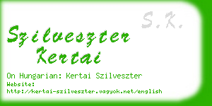 szilveszter kertai business card